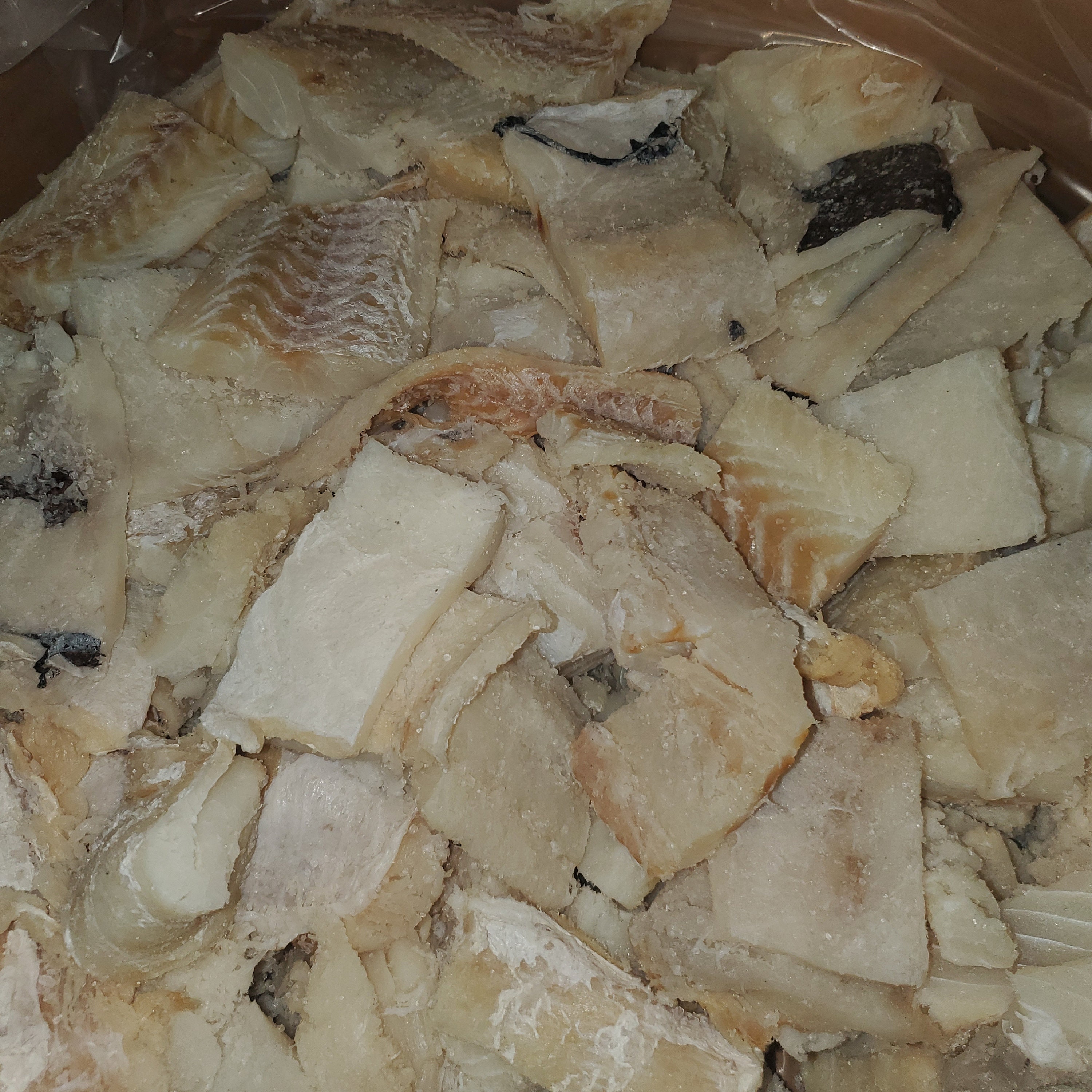 Salted Boned/ Semiboneless Cod Fish Chunks 2lb to 40lb/ Buy 8lb Get 2lb