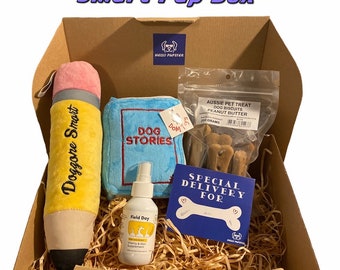 Smart Dog Box • Birthday Dog Box • Dog Treats • Dog Gift Box • Perfect Puppy Christmas Gift • Luxury Dog Hamper Box