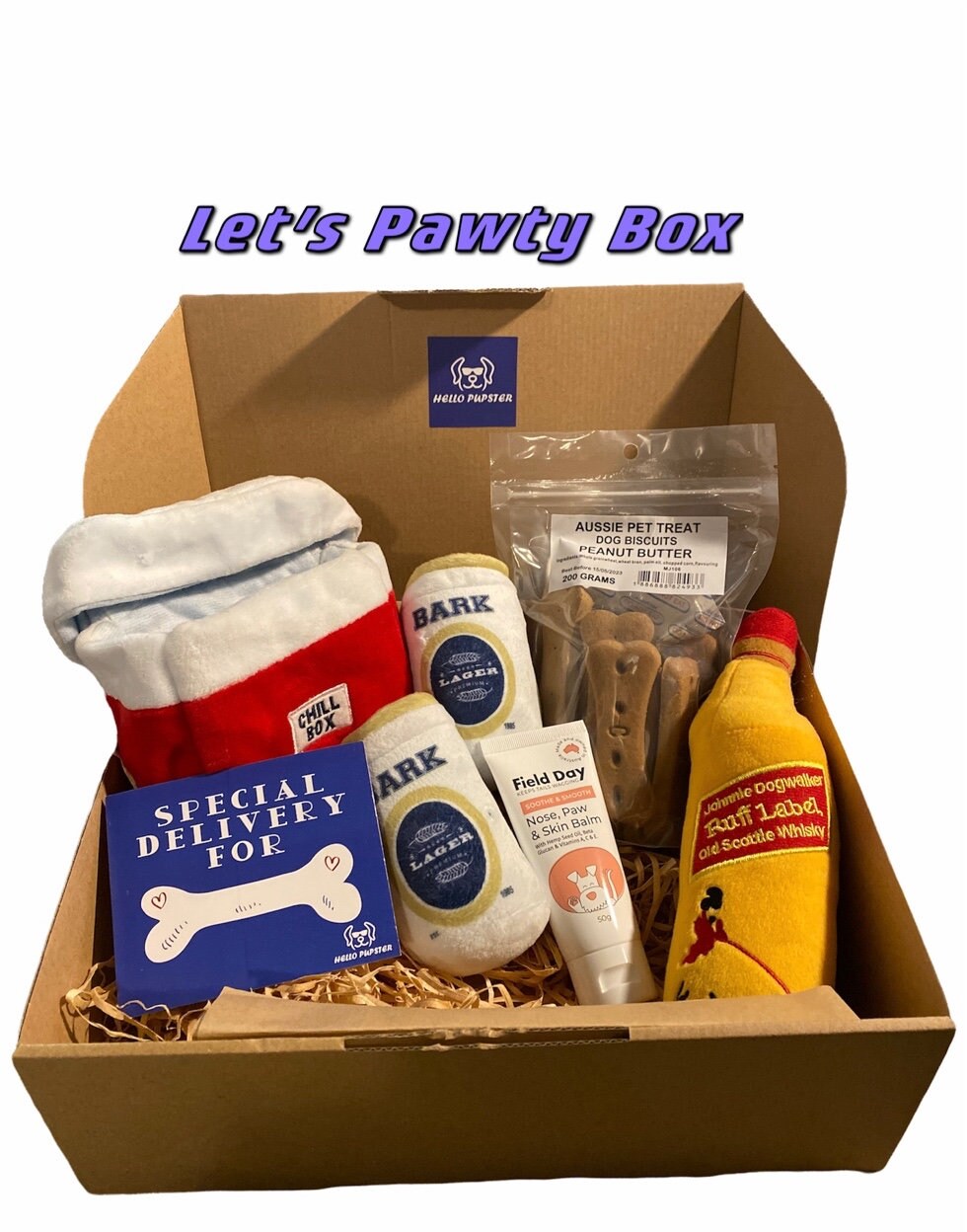 Lets Celebrate Dog Box Birthday Dog Box Dog Treats Dog Etsy Australia