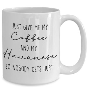 Taza de café con perro habanero, taza de habanero, regalo para mamá habanera, regalos para perros habaneros, regalos para amantes de los perros habaneros