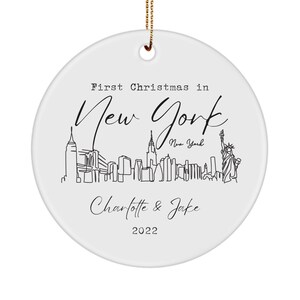 First Christmas in New York Christmas ornament, New York ornament, New York city ornament, New York city personalized Christmas ornament
