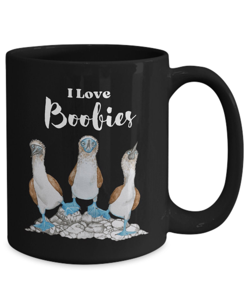 I Love Boobies Funny Bird Lover Blue Footed Boobies Premium T-Shirt