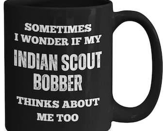 Indian Scout Bobber Mug – Funny Motorcycle Gift for Men
