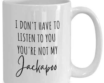 Tazza divertente con Jackapoo, regalo sarcastico per gli amanti dei cani