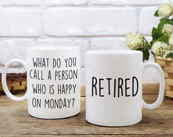Tazza da caffè divertente per pensionati - Regalo per colleghi per uomini e donne