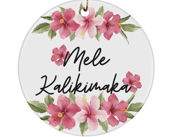 Keramisch ornament Mele Kalikimaka – Hawaiiaans kerstcadeau
