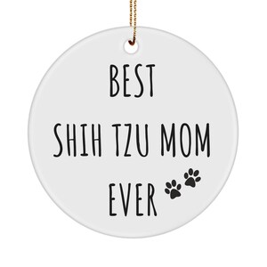 Shih tzu Ornament, Shih tzu Gift, Shih tzu Dog ornament, Shih tzu Christmas Ornament, Shih tzu Mom Gift