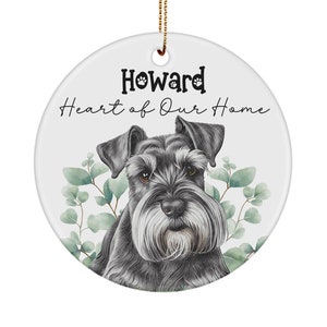 Gepersonaliseerde Schnauzer-ornament - Schnauzerornament - Schnauzercadeaus - Aangepast Schnauzer-cadeau - Hondennaamornament