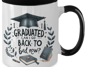 Divertida taza de café de graduación, regalo para graduados universitarios
