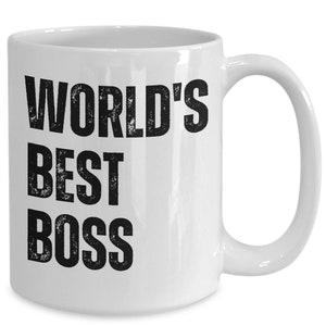 Worlds best boss mug - boss babe mug - worlds greatest boss - gift for boss - office coffee mug - coworker boss present cup