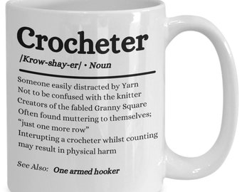 Funny Crocheter Definition Mug - Crocheting Gift