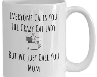 Verrückte Katzenlady Tasse: Katzenmama Geschenk