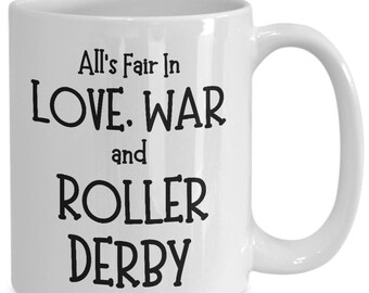 Kubek do kawy Roller Derby, zabawny prezent sportowy