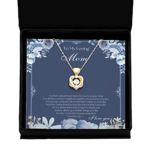 À ma mère collier de beauté séduisant, bijoux de carte de message pour maman, cadeau pour maman de fille, carte de message de collier de mère, collier de mère...
