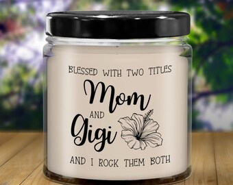 Mama und Gigi Vanille Kerze - New Oma Geschenk