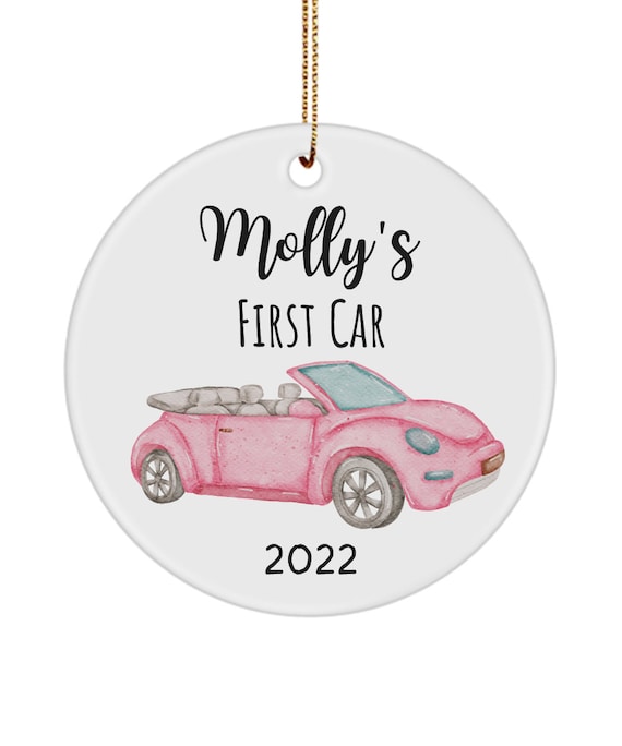 Personalized First Car Christmas Ornament, First Car Ornament, First Car  Gifts, New Car Ornament, New Car Gift, for Her, Sweet 16 