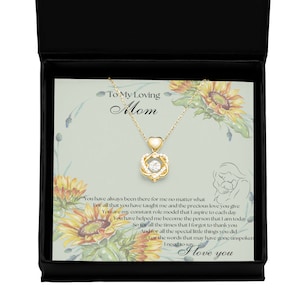 A mi mamá seductor collar de belleza, joyas de tarjeta de mensaje para mamá, regalo para mamá de hija, tarjeta de mensaje de collar de madre, collar de madre ...