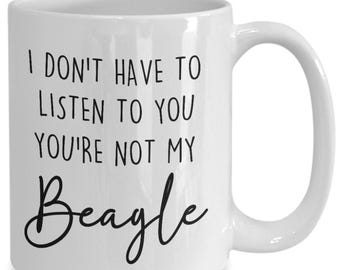 Divertida taza de café Beagle, regalo para mamá o papá Beagle