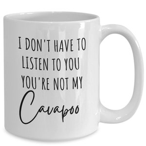 Cavapoo mamma kaffemugg, rolig hundälskare present