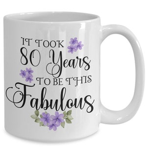 80th birthday gifts for women - 80th birthday gifts - gift for 80th birthday - 80th present cup for her - gift for 80 year old - 80th bday