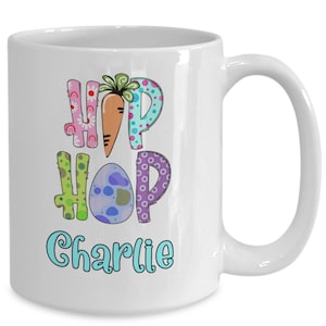 Personalized Hip Hop Easter Coffee Mug - Custom Easter Present cup for kids - Easter Mug - Easter Gifts for KIds - Gift for easter