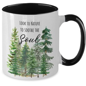Forest coffee mug, soul mug, trees mug, nature lover coffee mug, gift for nature lover, gift for her