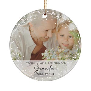 Personalized in loving memory photo ornament - bereavement keepsake - memorial gift - remembrance gift - with sympathy - thinking of you
