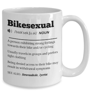 Funny cyclist definition coffee mug - Cycling mug - Cyclist gifts for him - Gift for cyclist - Cycling present cup - Gag Cycling Mug