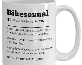 Funny Bikesexual Definition Coffee Mug - Cycling Gift