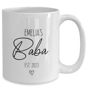 Personalisierte Baba Kaffeetasse - neue Baba Tasse - individuelle Baba Geschenkideen - Geschenke für Baba von Enkelkinder