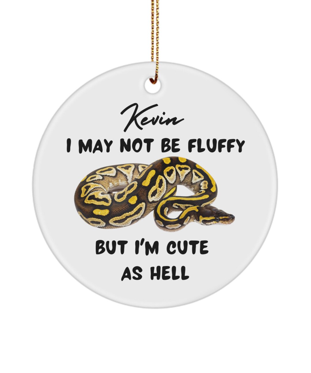 Ball Python Ornament Personalized, Ball Python Christmas Ornament