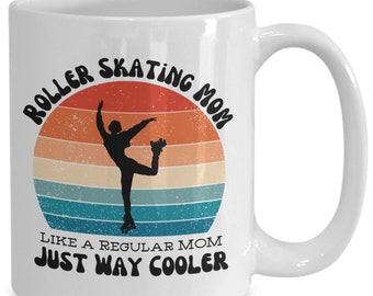 Rullskridskoåkning mamma mugg, rolig skridskoåkning present till henne