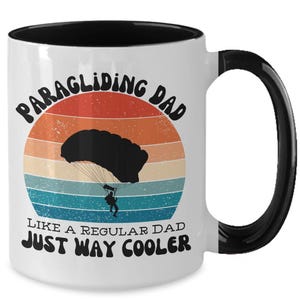 Paragliding coffee mug for Dad, gift for paragliding Dad, paraglider gifts, paragliding gift ideas for him, for men, paraglider present cup