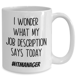 Regalo para gerente de tecnología, regalos para gerente de TI, taza de café para gerente de TI, regalo para gerente de operaciones de TI, supervisor de TI, director de TI, oficial de sistemas