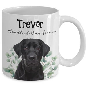 Personalisierte schwarzer Labrador Kaffeebecher, schwarzer Labrador Becher, schwarzer Labrador Geschenke, schwarzer Labrador Mama Becher, kundenspezifischer Hundebecher