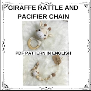 CROCEHT PATTERN, English Pattern, Amigurumi Crochet Giraffe Pattern, Giraffe PDF Pattern