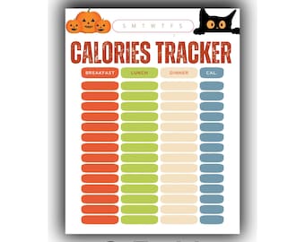 Calorie Tracker Printable for calorie counter to intake their calorie for weight loss to put on calorie charts