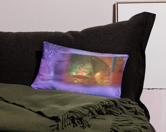 Esoterisch kussen met UFO-kunst uit de jaren 70