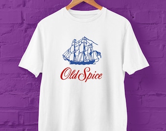 Old Spice Retro Cologne Aftershave White Color Tshirt Short Sleeve Unisex Size S-4XL Free Shipping