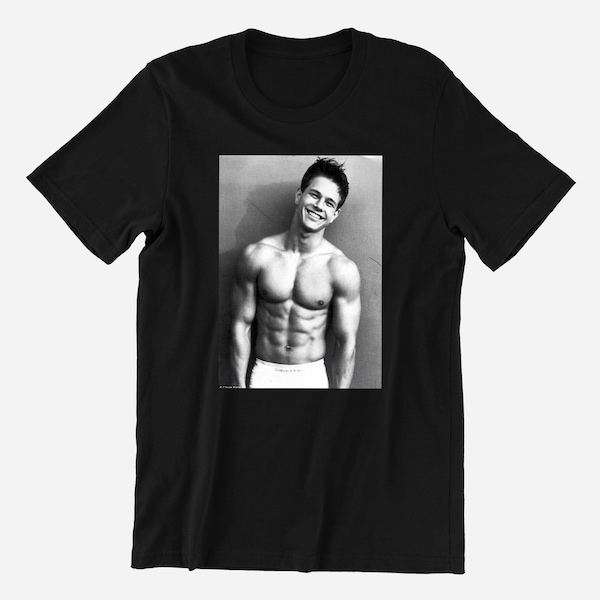 Young Marky Mark Wahlberg with Calvin Klein Black Tshirt Sweatshirt Hoodies Long Sleeve Unisex Size S- 4XL Adult High Quality Best Gift