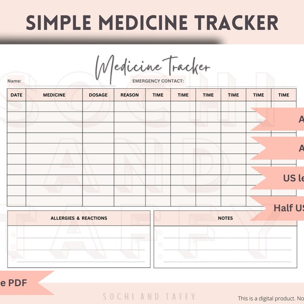 Medication Reorder Reminder Etsy