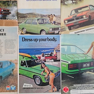 25% de anúncios de álcool, cigarros e carros dos anos 1970. Coisas efêmeras vintage de revistas dos anos 70. Scrapbooking de colagem de papercraft de mídia mista