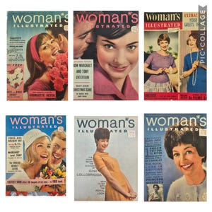 Woman&#39;s Illustrated 1960s Original Vintage magazines. 1958 - 1961 UK Vintage ephemera magazine. 60s Fashion Beauty Lifestyle Home Cooking