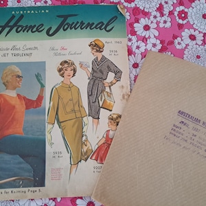 Vintage Australian Home Journal April 1962. Complete magazine & sewing pattern. 1960s advertising craft cooking decor inspiration.