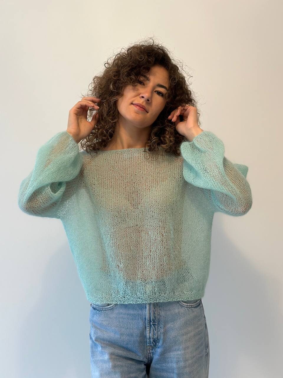 Women's Kid Mohair and Silk Sweater, Handmade - Etsy