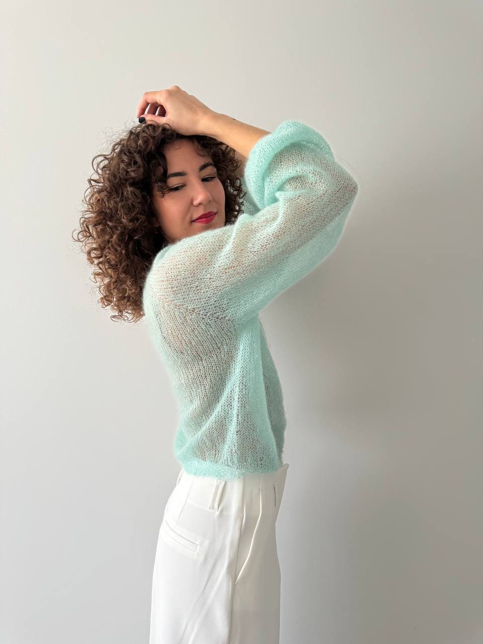 Women's Kid Mohair and Silk Sweater, Handmade - Etsy