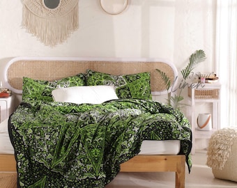 Handmade Star Mandala Cotton Duvet Cover Set: Bohemian Bedding
