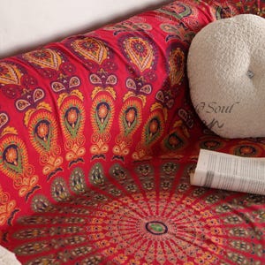 Handmade cotton bohemian bedspread and sofa cover