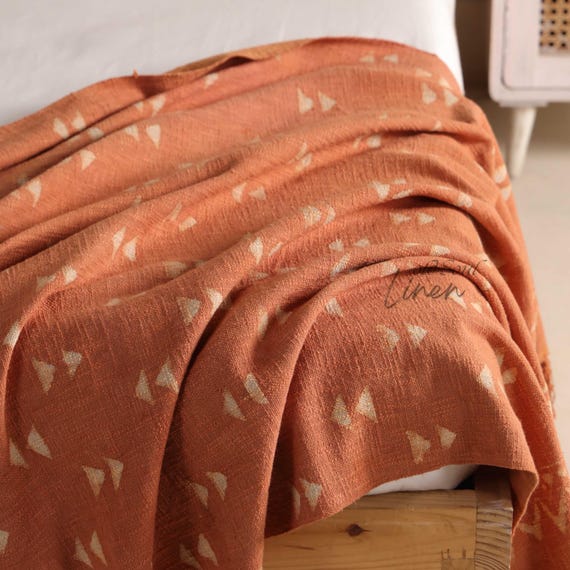 USED FRINGE BLANKET Black Throw Blanket With Tassels, Bedspread