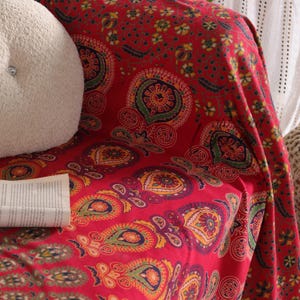 Boho tapestry couch cover for vintage home decor
